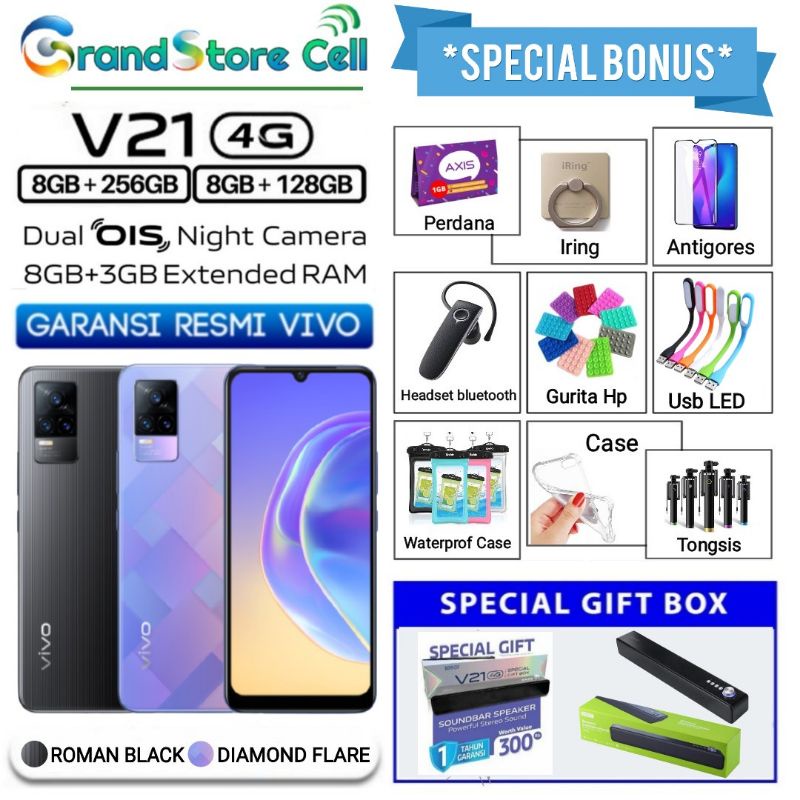 Jual VIVO V21 4G RAM 8 128 GB V21 4G RAM 8 256 GB GARANSI RESMI VIVO