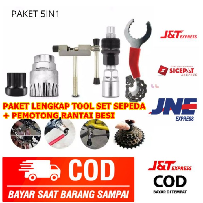 Jual Paket Kunci Sepeda In Kunci Sprocket Crank Bike Tool Set