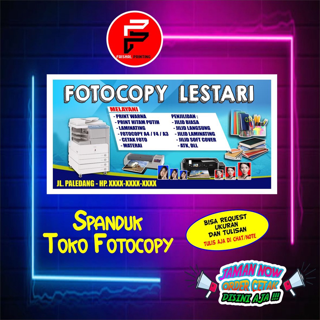 Jual Spanduk Toko Fotocopy Banner Photocopy Spanduk Fotocopy Spanduk Kustom Ukuran X