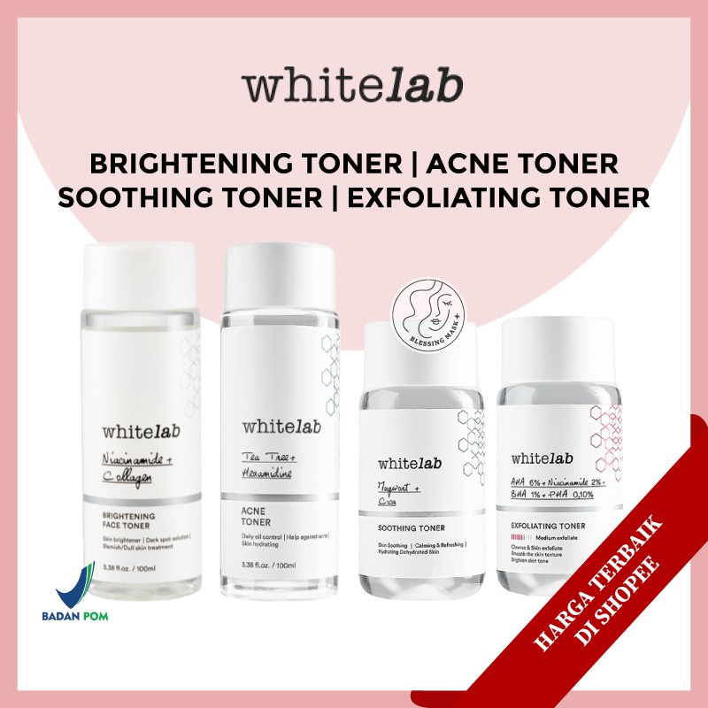 Jual Whitelab Brightening Face Soothing Exfoliating Acne Toner