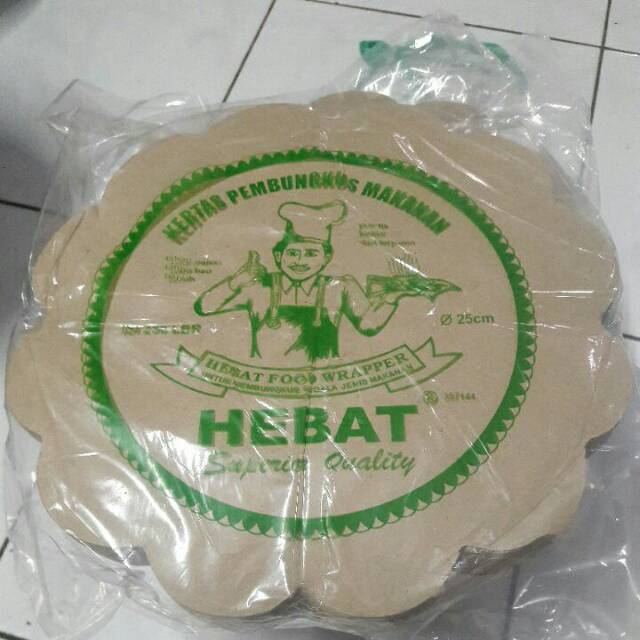 Jual Hebat OK Kertas Nasi Bulat Ukuran 25cm Isi 250 Lembar Kertas Nasi