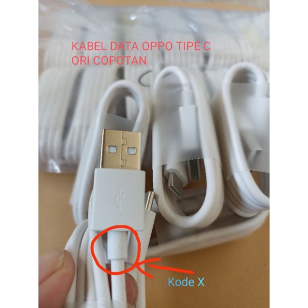 Jual KABEL DATA OPPO TIPE C FAST CHARGING COPOTAN ORIGINAL BAWAHAN HP