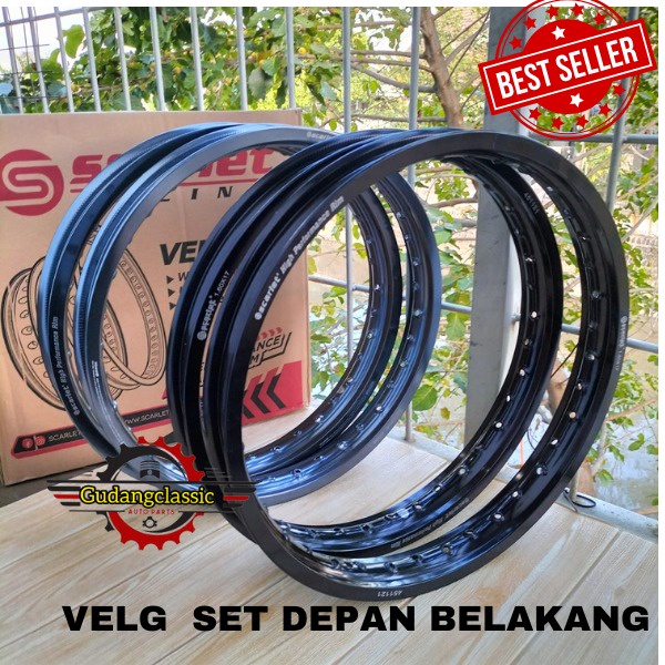 Jual Velg Scarlet Racing Depan Belakang Wm Shape Ring Ukuran