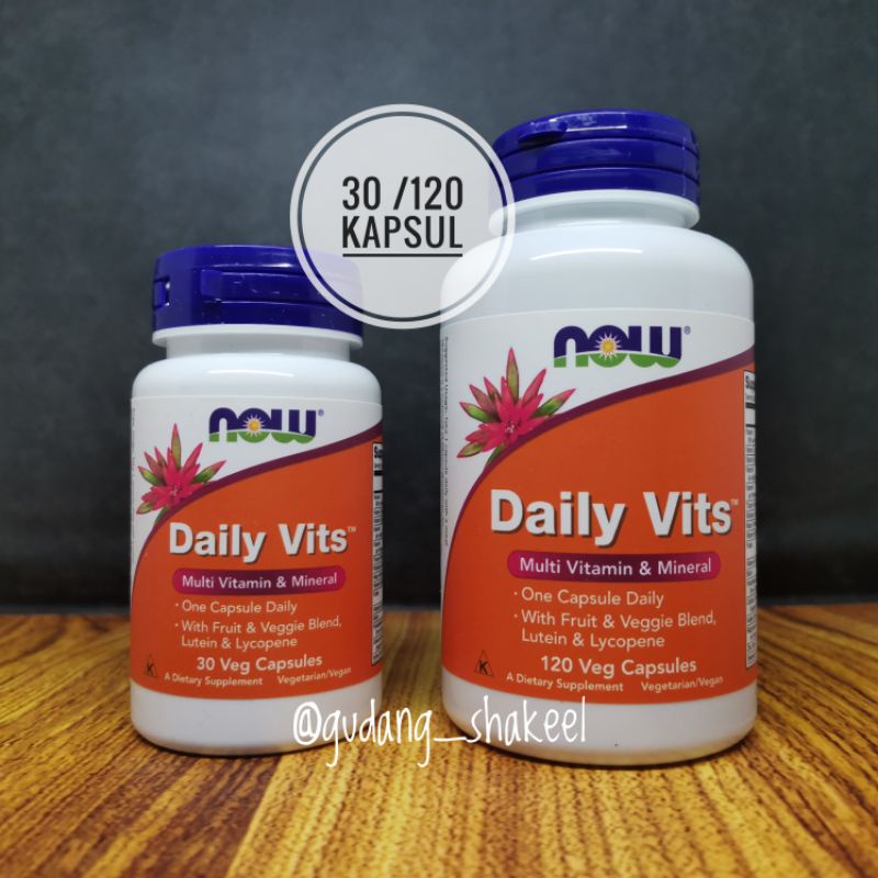 Jual Now Foods Daily Vits Multivitamin Mineral 30 120 Veg Capsules