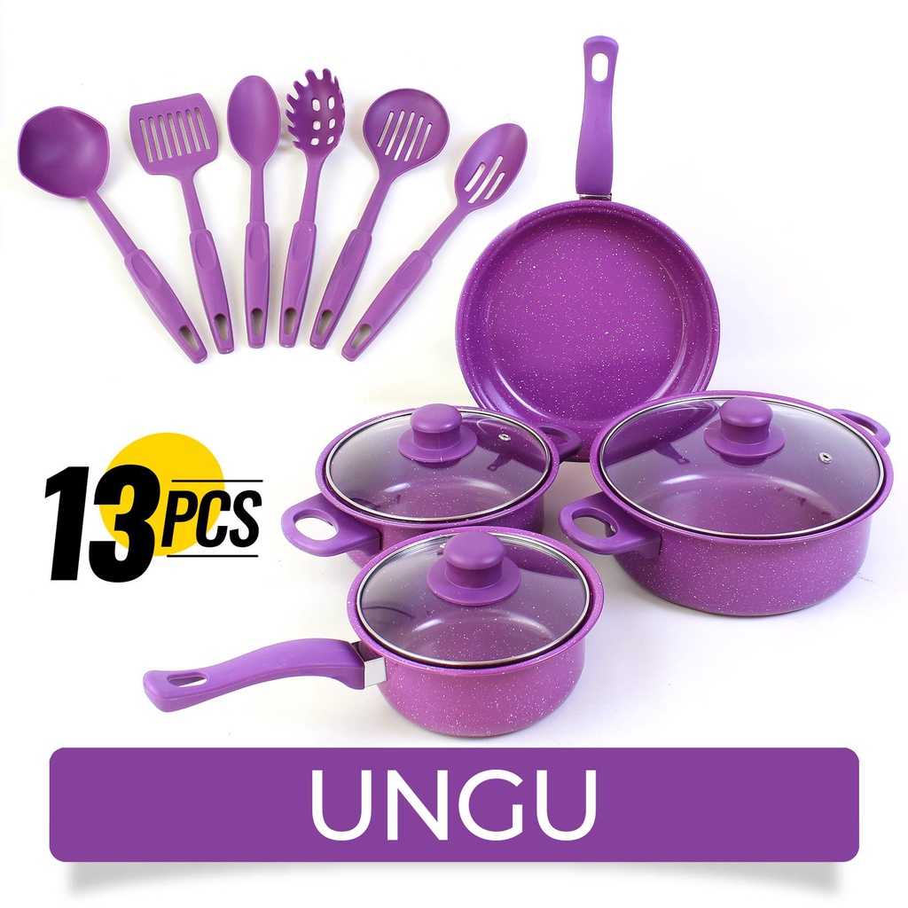 Jual Hongzhuo Cookware Panci Set Wajan Penggorengan Spatula Set Isi