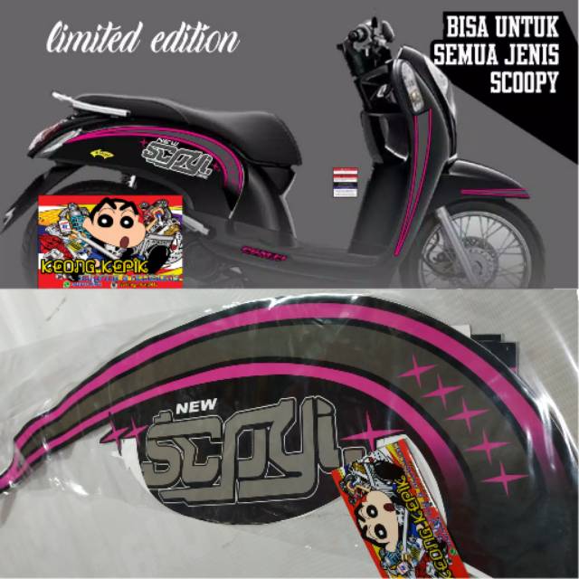 Jual STRIPING STIKER LIS VARIASI THAILAND MOTOR HONDA SCOOPY MOTIF