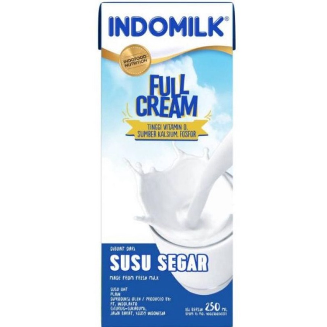 Jual Susu UHT Indomilk Full Cream Plain 250ml Shopee Indonesia