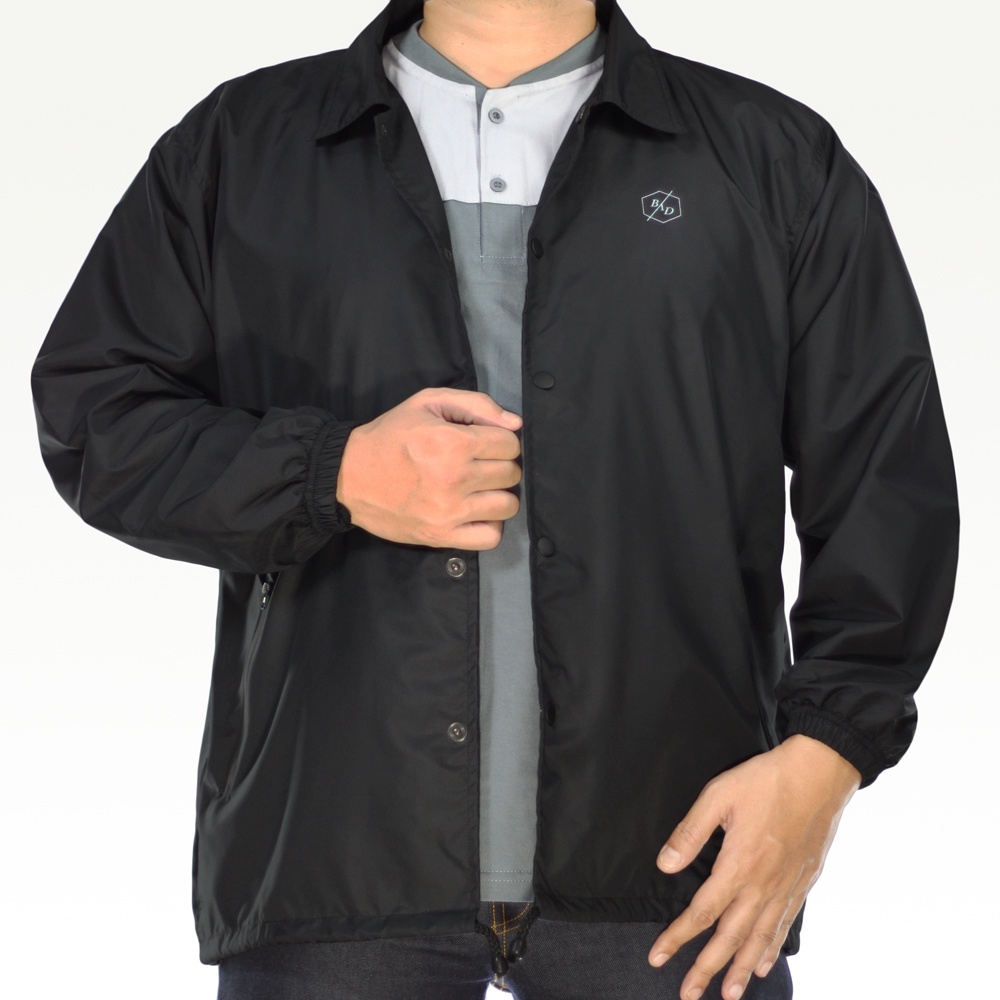 Jual Jaket Pria Coach Polos Big Size Jumbo Jacket Motor Parasut