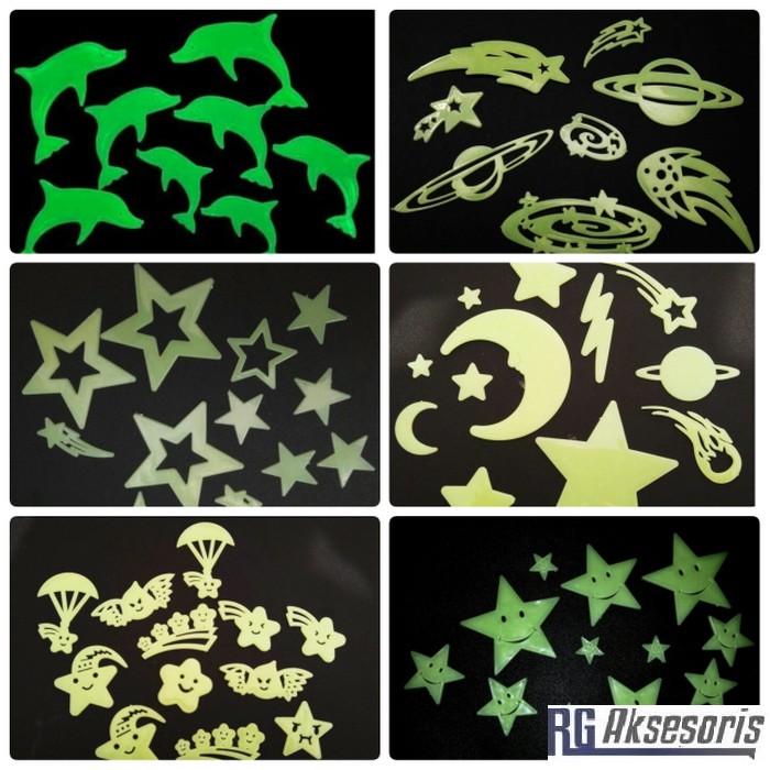 Jual Stiker Glow In The Dark Fluorescent Tempelan Dinding Tempel Nyala