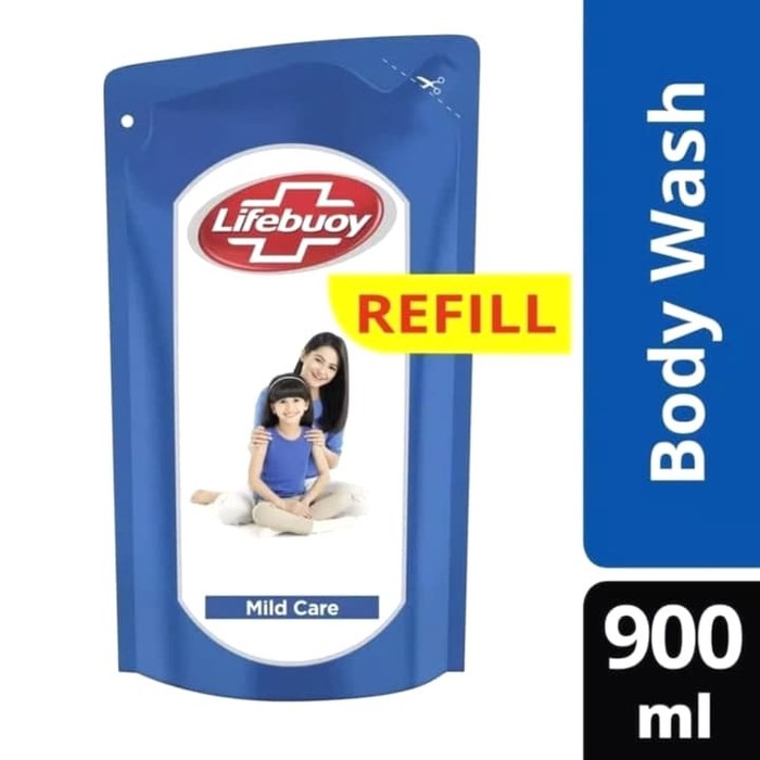 Jual LIFEBUOY Body Wash Mild Care Biru Sabun Mandi 825ml Shopee Indonesia