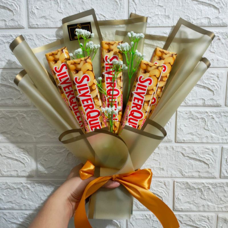 Jual Bouquet Snack Silverqueen Gr Bucket Bunga Buket Coklat