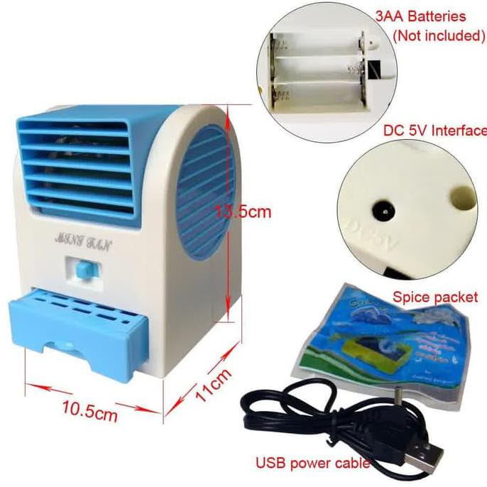 Jual Ac Duduk Mini Portable Fragrance Handy Cooler Bladeless Fan Kipas