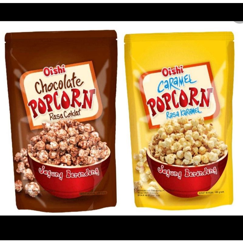 Jual Oishi Popcorn Caramel Coklat 100 G Shopee Indonesia