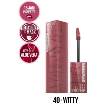 Jual MAYBELLINE Superstay Vinyl Ink Lipcream 40 Witty Shopee Indonesia