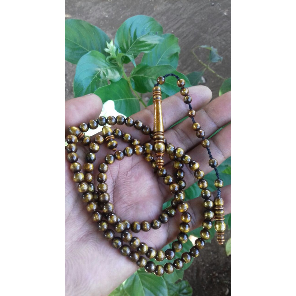 Jual Tasbih Muslim AKAR BAHAR TALI ARUS Kuning Emas MDL303 Shopee