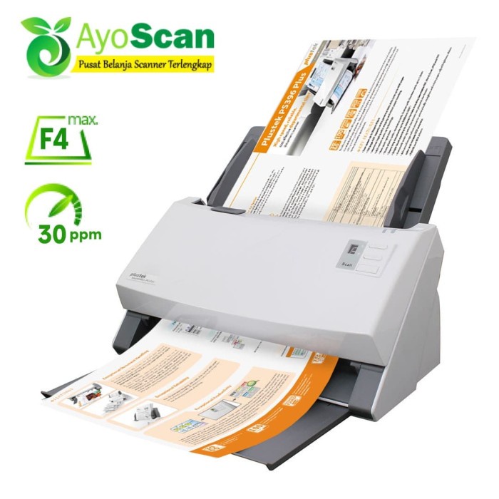 Jual Scanner Plustek Smartoffice PS396 Plus Folio F4 30 Ppm Adf