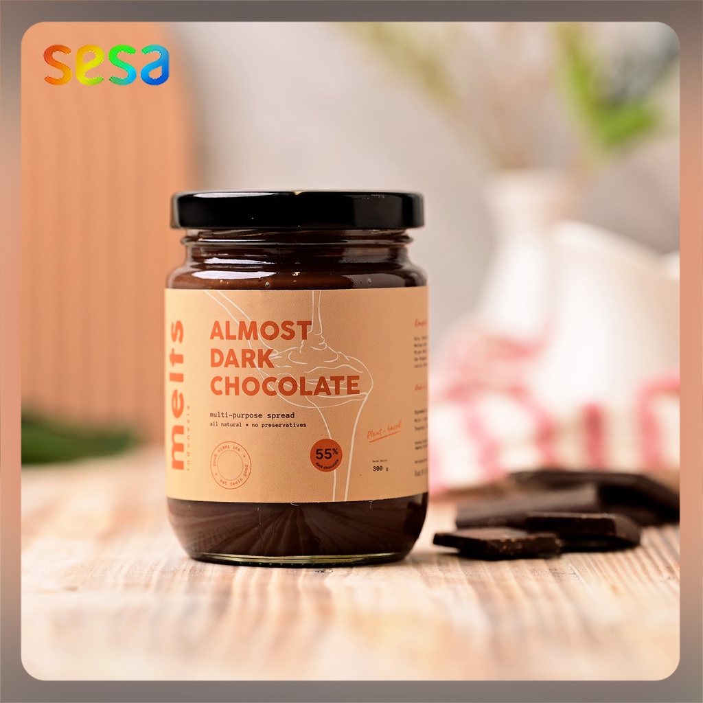 Jual Melts Almost Dark Chocolate Spread 300 G Selai Coklat Shopee