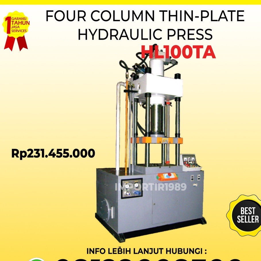 Jual Mesin Press Ton Hidrolik Tiang Thin Plate Hydraulic Press