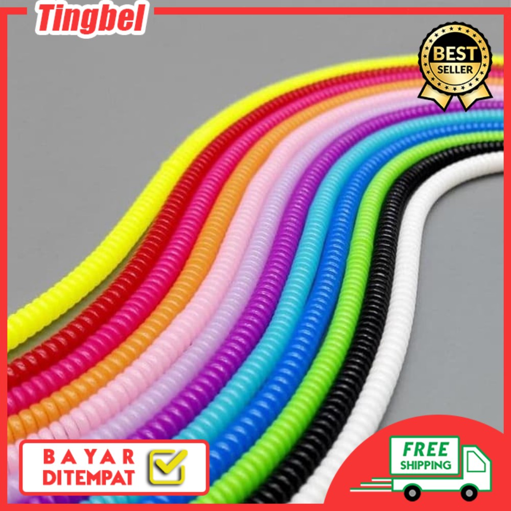 Jual Pelindung Kabel Spiral Cord Protector Pelindung Kabel Set HP