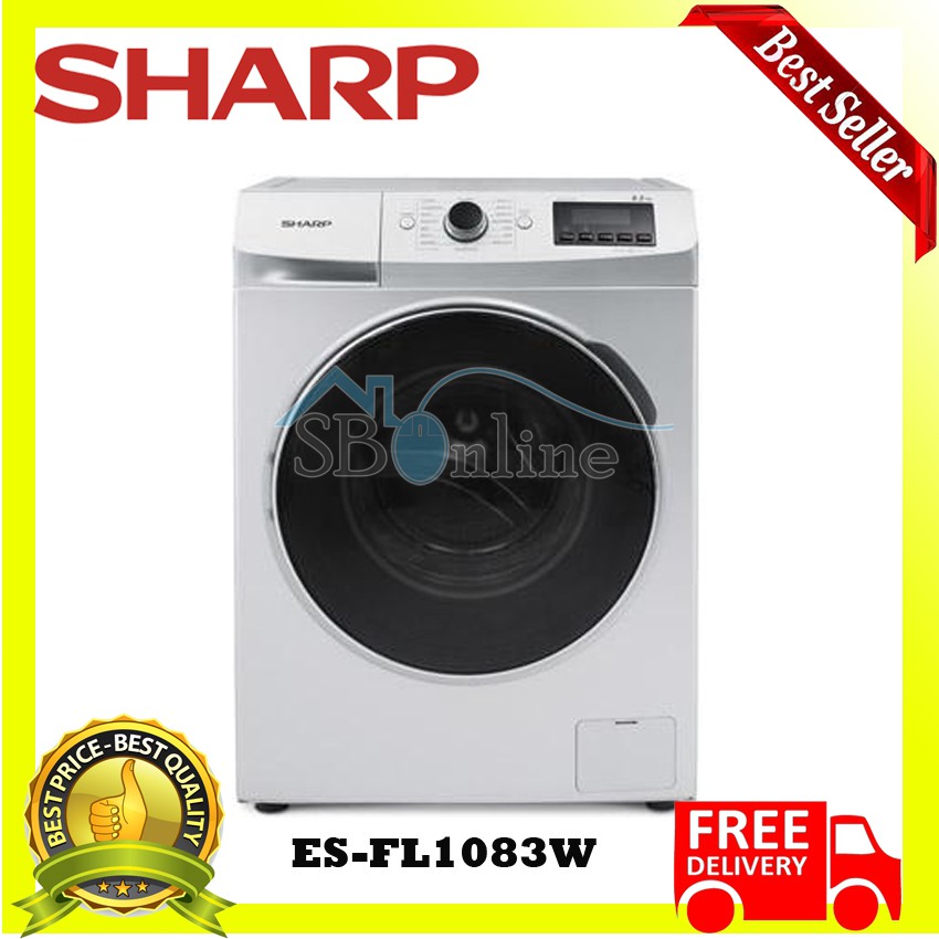 Jual SHARP Mesin Cuci 8 5 Kg Front Loading Series ES FL1083W Shopee