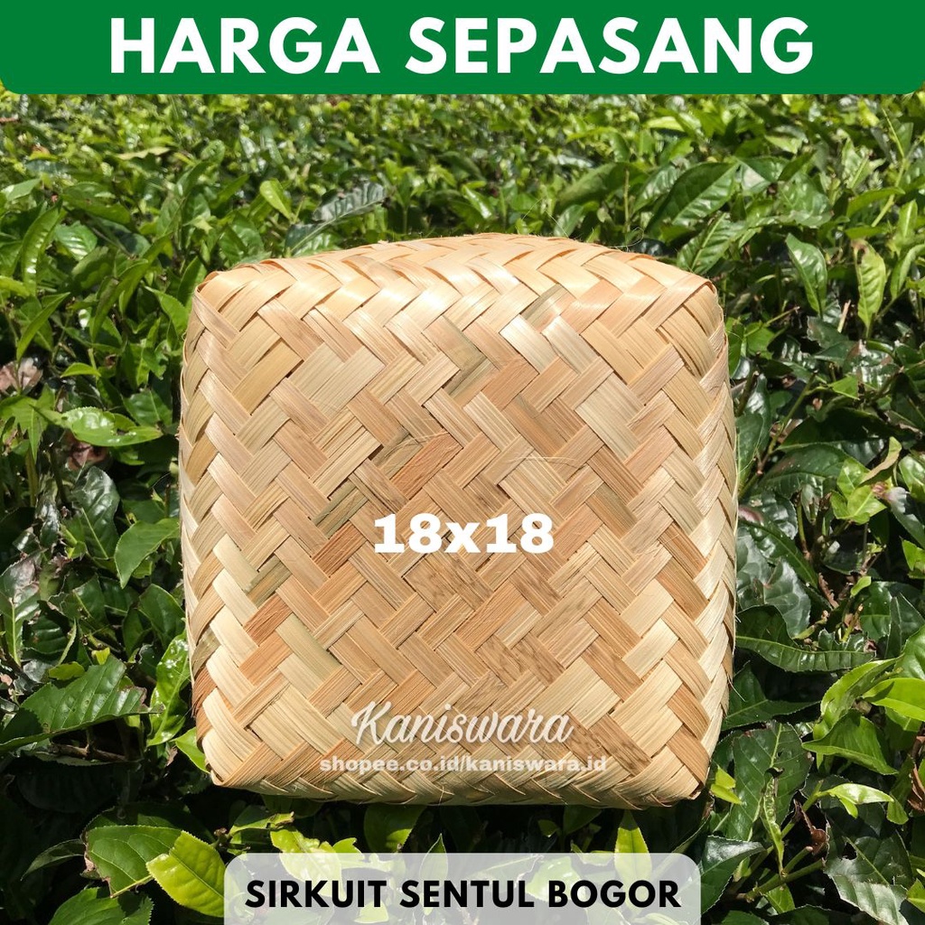 Jual BESEK BAMBU 18x18 CM BESEK CATERING BESEK HAMPERS BESEK