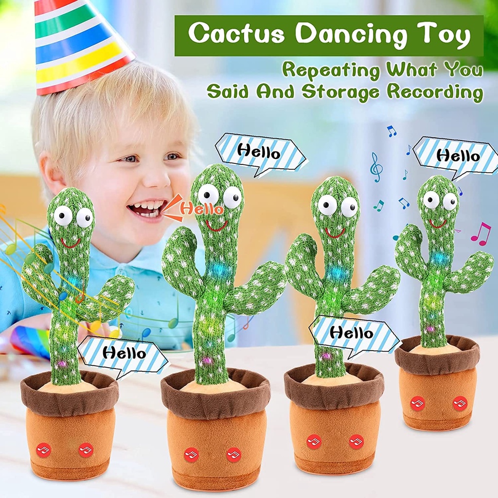 Jual Mainan Boneka Dancing Cactus Doll Kaktus Goyang Menari Pakai Usb