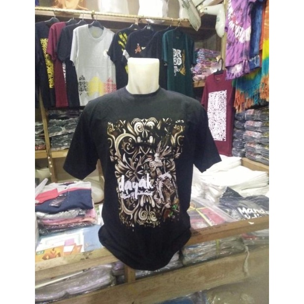 Jual Kaos Distro Kalimantan Motif Dayak Oleh Oleh Kalimantan Shopee