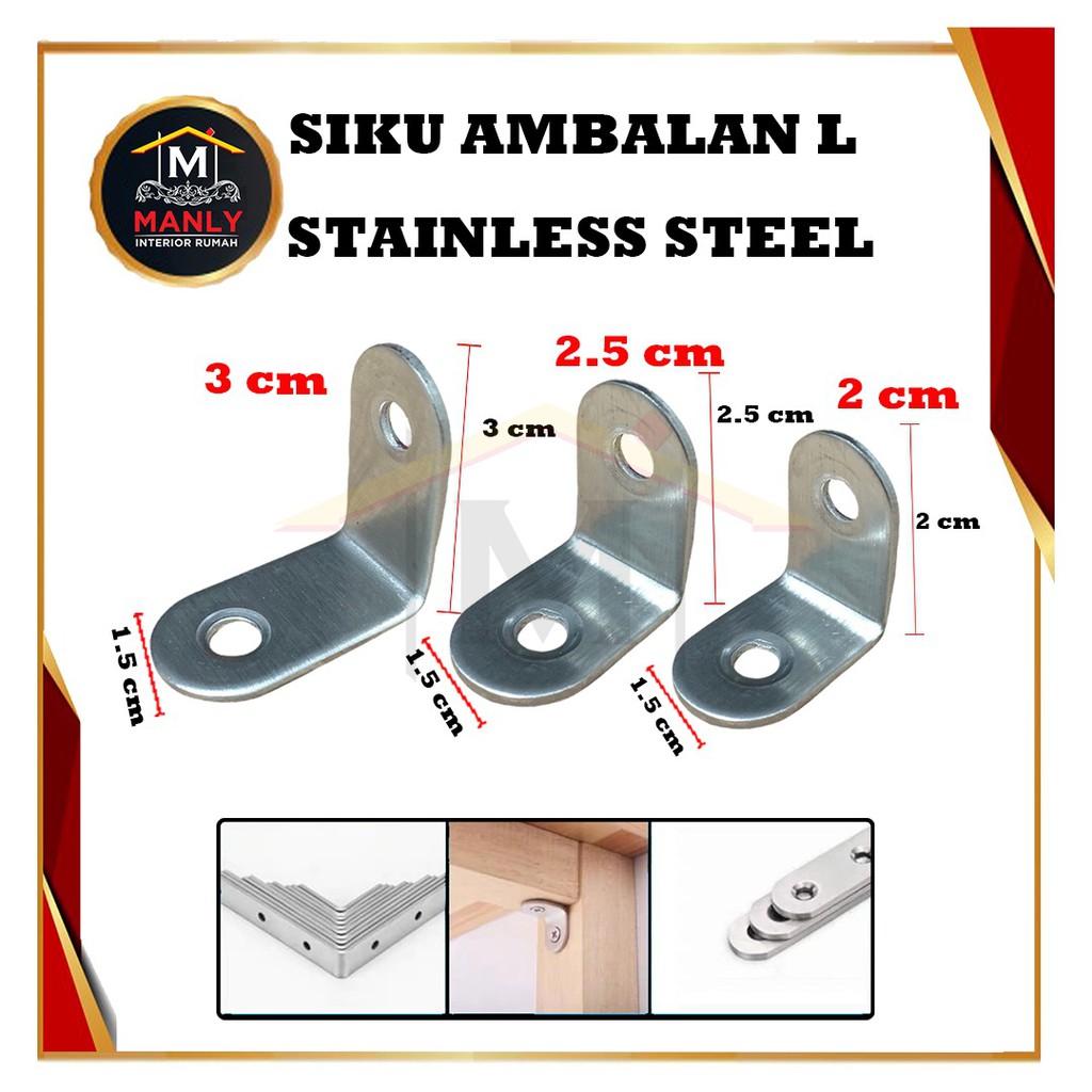 Jual Siku Rak Verseng 2 Cm 3 Cm Plat Siku L Besi Penyangga Kayu