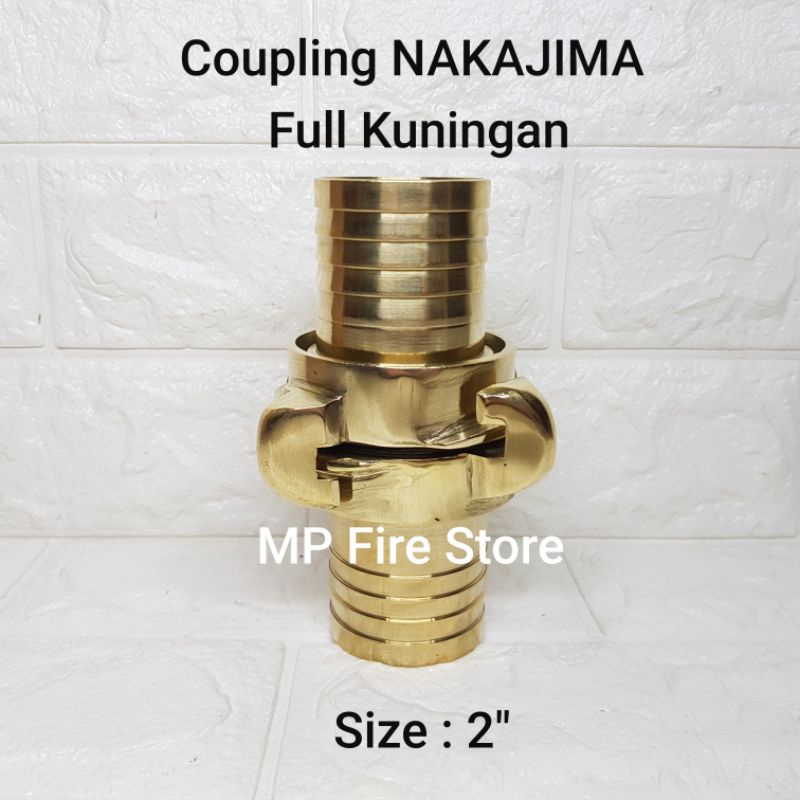 Jual Fire Hose Coupling Nakajima 2 Inch Kuningan Kopling Selang Pemadam