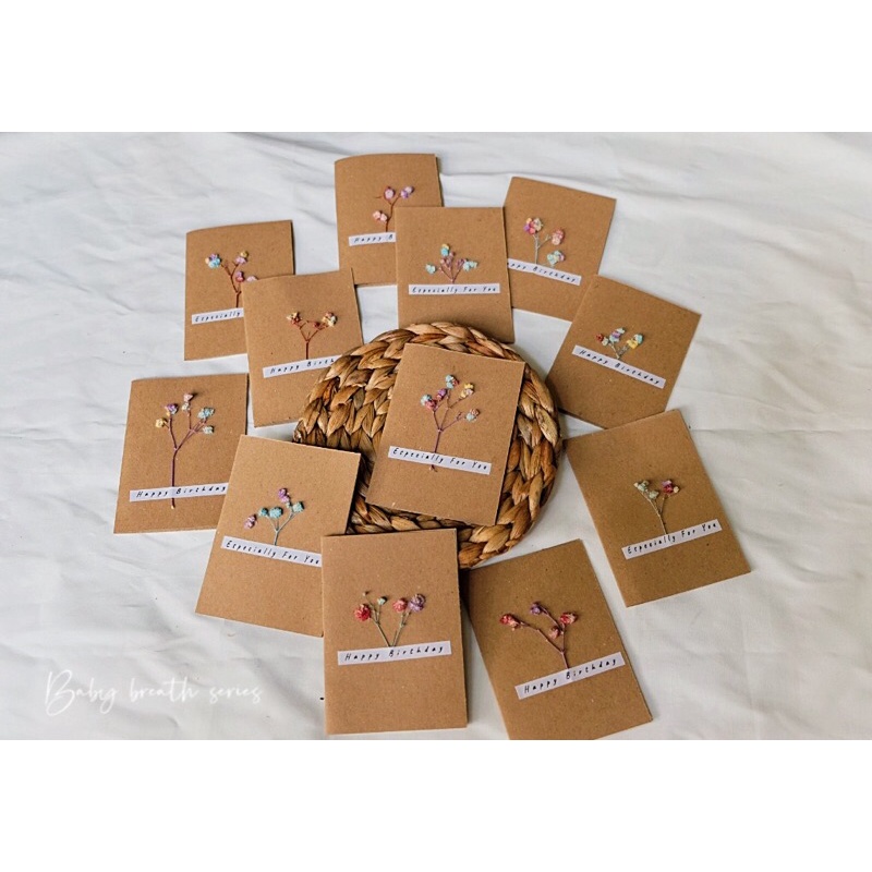 Jual Card Rustic Kartu Ucapan Polos Kartu Ucapan Aesthetic Shopee