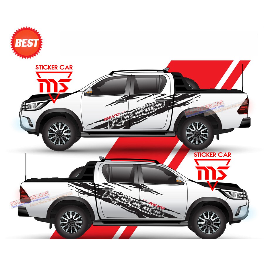 Jual Sticker Stiker Mobil Rocco Toyota Hilux Revo Off Road Lumpur Side