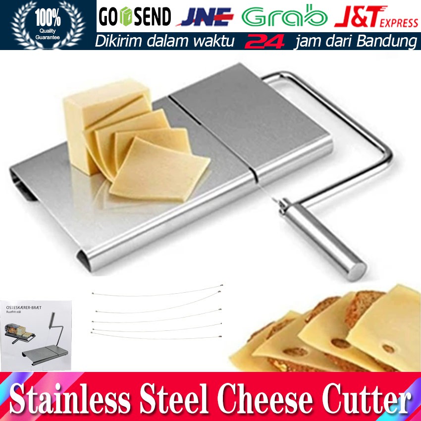 Jual Kawat Pemotong Keju Slicer Cutter Dapur Stainless Steel Papan