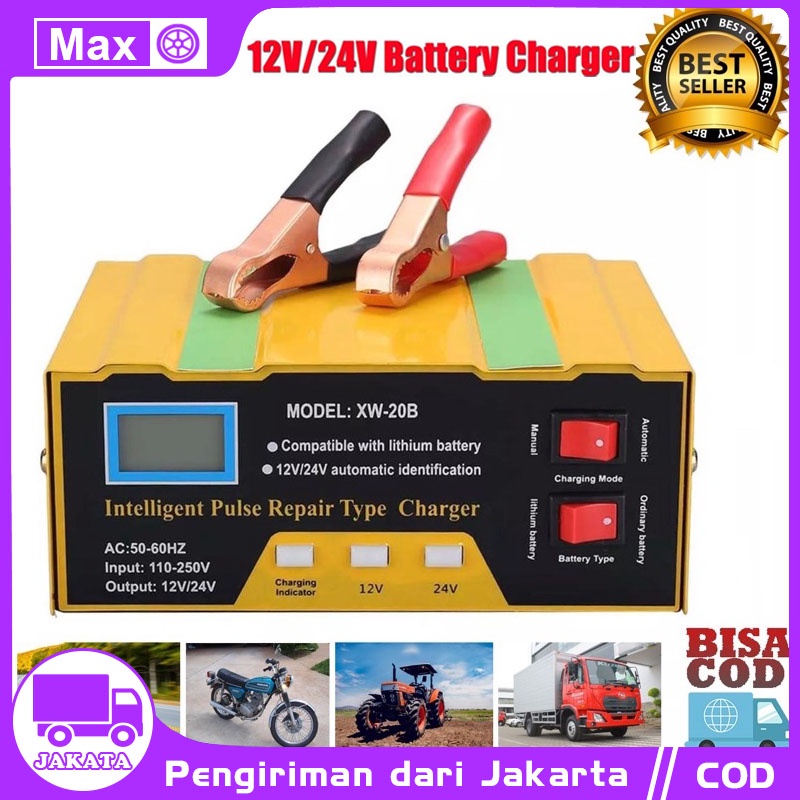 Jual Dalam Stok Dikirim Dari Jakarta 180W Portable Charger Aki 12