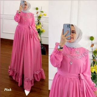 Jual Gamis Kondangan Terbaru Raya Dress Gamis Putih Polos Gamis