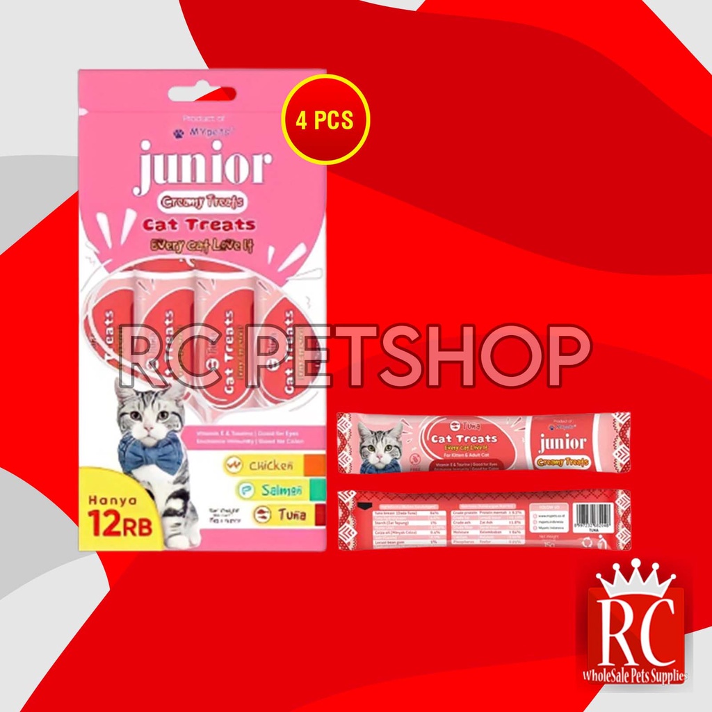 Jual Junior Creamy Treats Cemilan Kucing Cat Food Snack Gr X Pcs