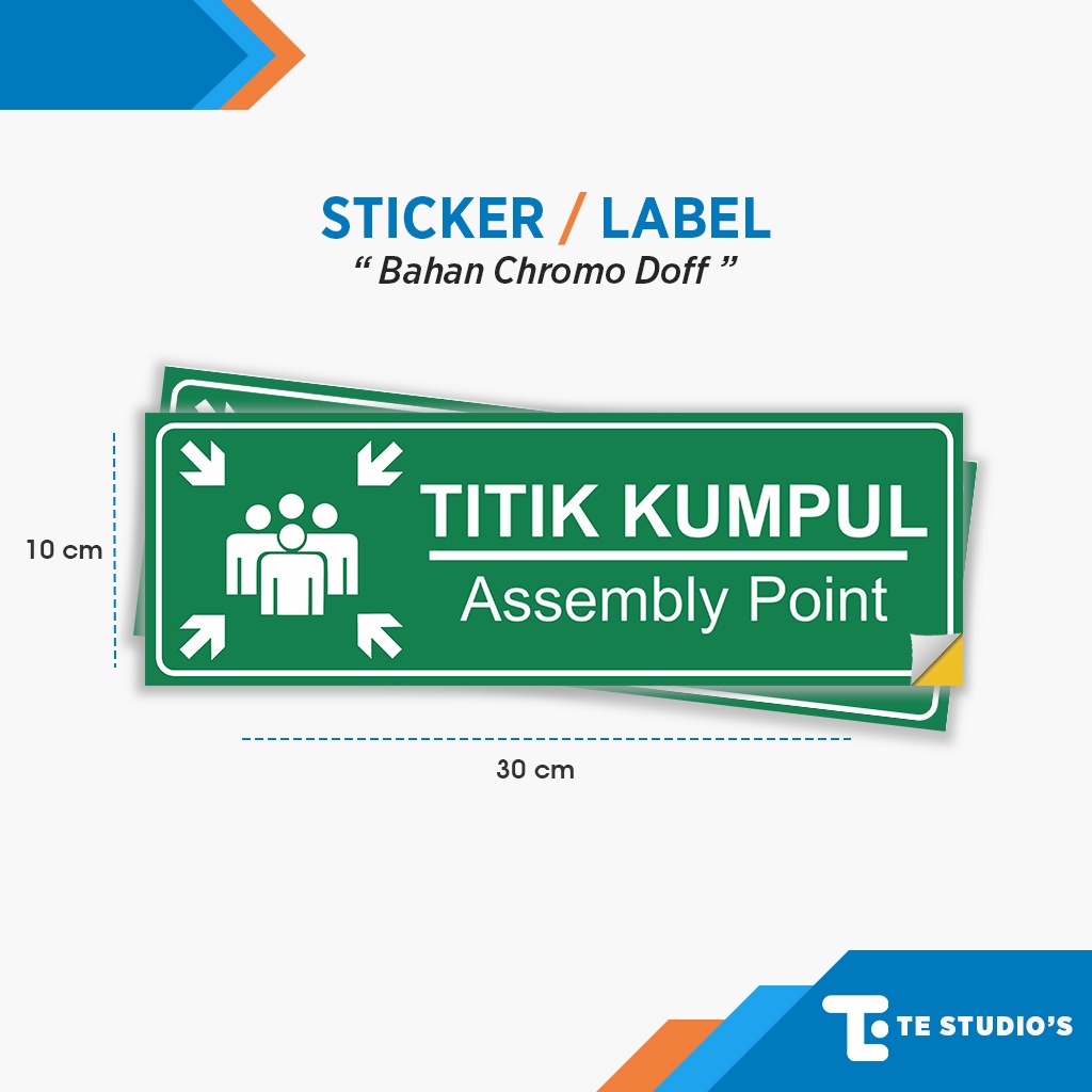 Jual Stiker Jalur Evakuasi Rambu Tanda Sign Titik Kumpul Label Sticker