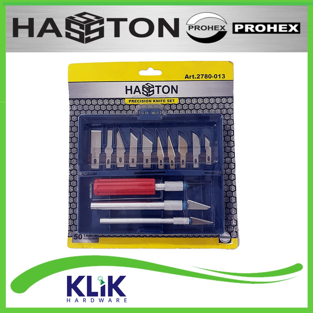 Jual HASSTON Pisau Cutter Ukir Grafir Akrilik Set 16 Pcs Pahat Kayu