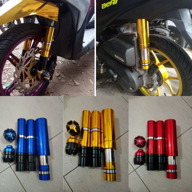 Jual Paket Komplit Cover Shock Depan Belakang Plus Jalu Roda Depan