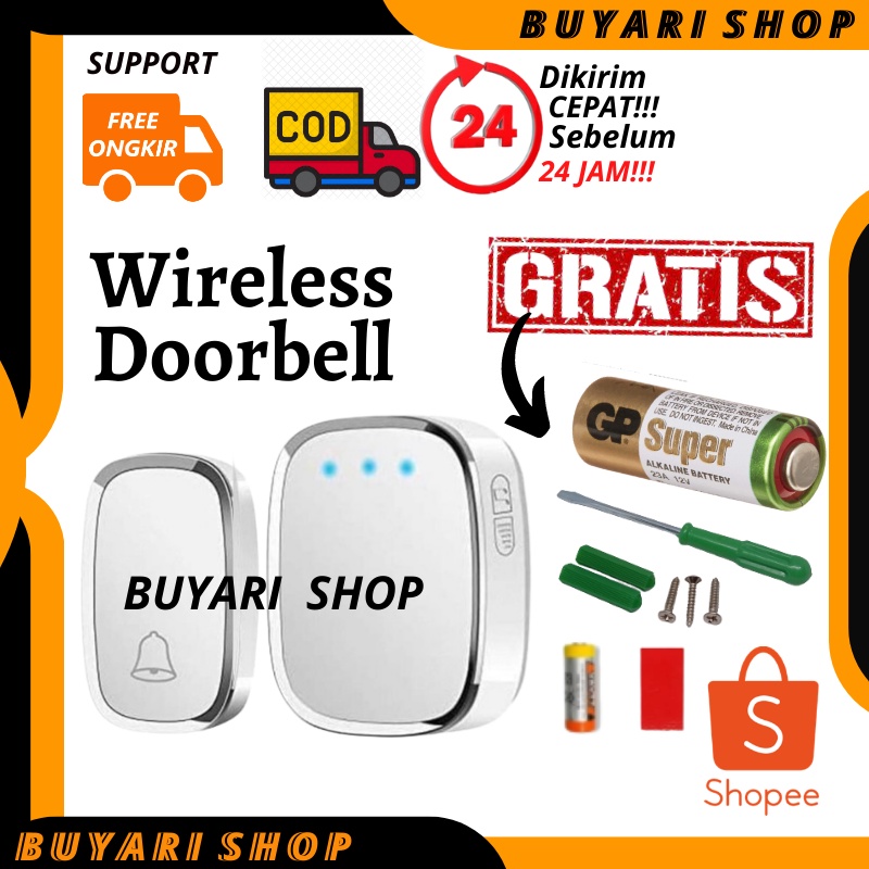 Jual Door Bell Wireless I Bel Rumah I Bel Pintu Rumah Kantor I Bel