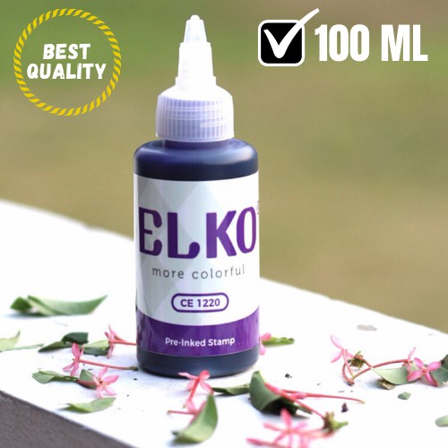 Jual Tinta Stempel Flash Trodat Otomatis Warna UNGU Isi 100 ML ELKO