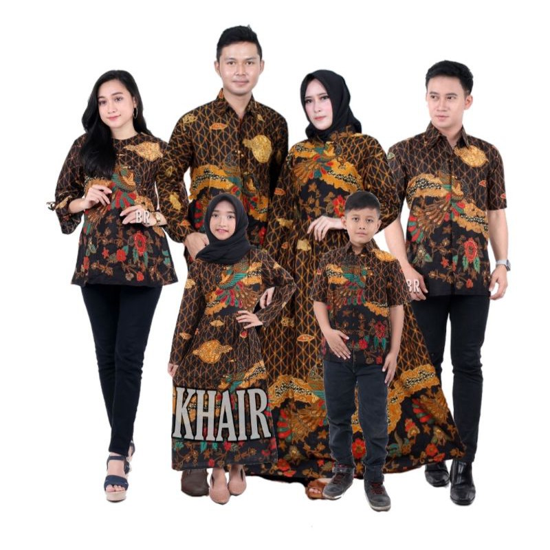 Jual Batik Couple Keluarga Sania Ruffle Ori Ndoro Jowi Dnt MEGA MENDUNG