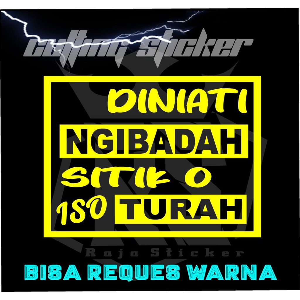 Jual Sticker Kata Kata Diniati Ibadah Custom Cutting Kata Body Mobil