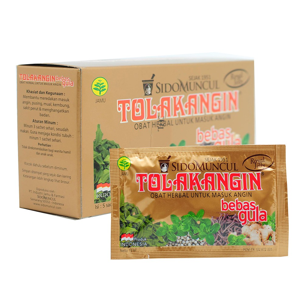 Jual TOLAK ANGIN SUGAR FREE 5 SACHET 15 ML Shopee Indonesia