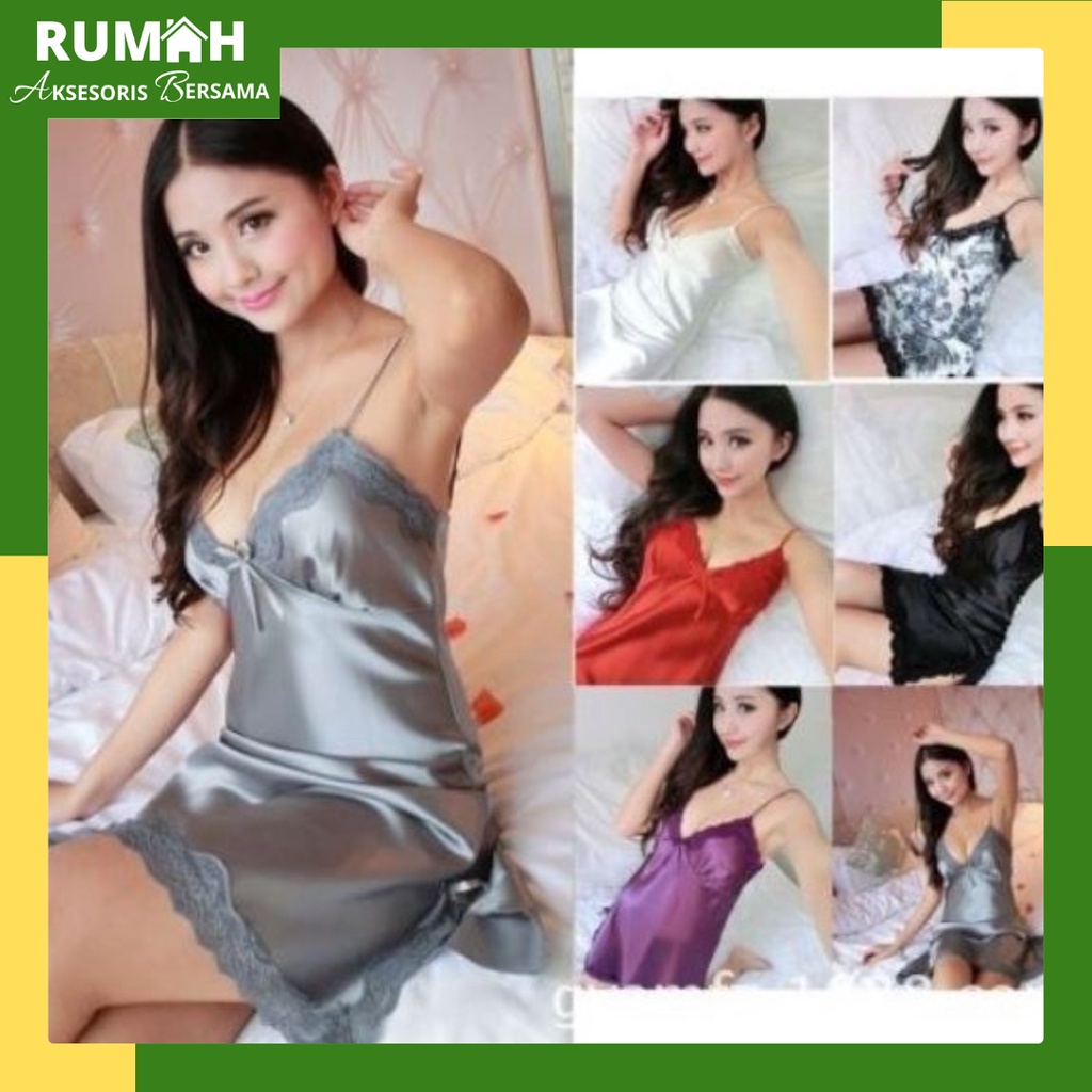 Jual Rab Bt Baju Tidur Lingerie Wanita Korea Sexy Dress Satin Mini