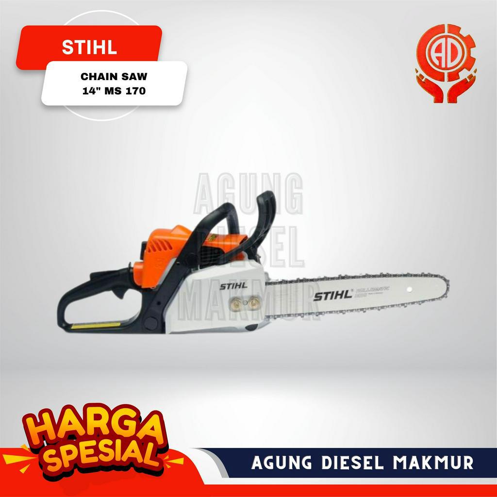 Jual Stihl Chain Saw Mesin Potong Gergaji Kayu 14 MS 170 Shopee