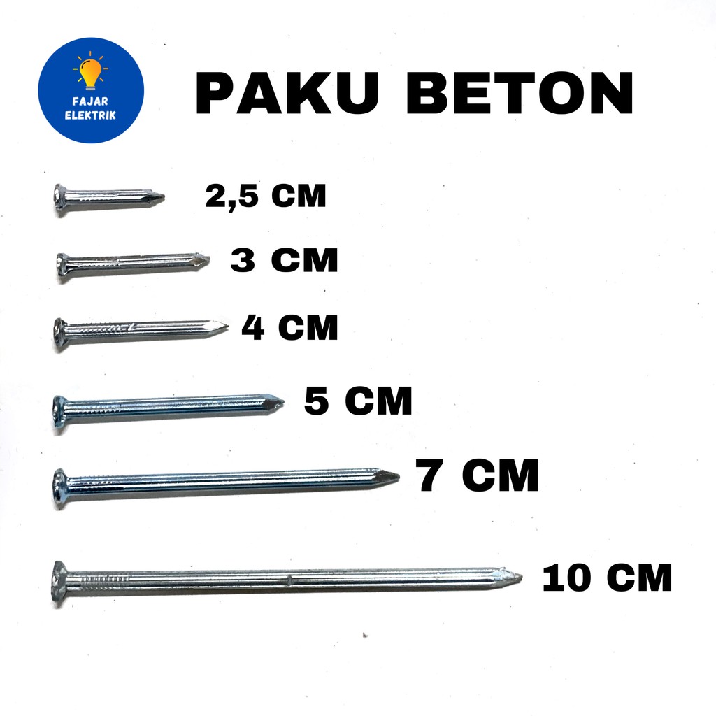 Jual Paku Beton Tembok Marabu Cm Cm Cm Cm Cm Cm Shopee Indonesia