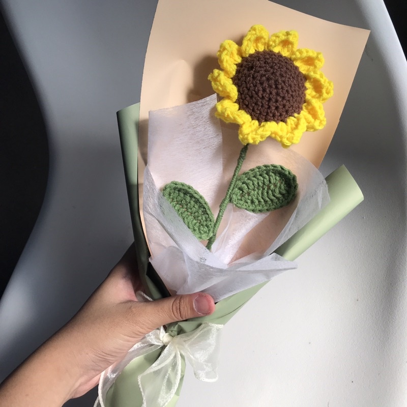 Jual Sunflower Crochet Bunga Matahari Rajut Bunga Rajut Shopee