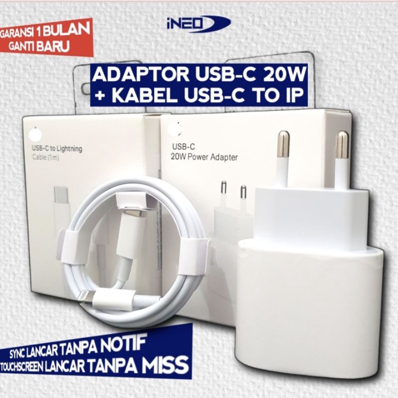 Jual Adaptor Usb C W Kabel Usb C To Ip Paket Fast Charging