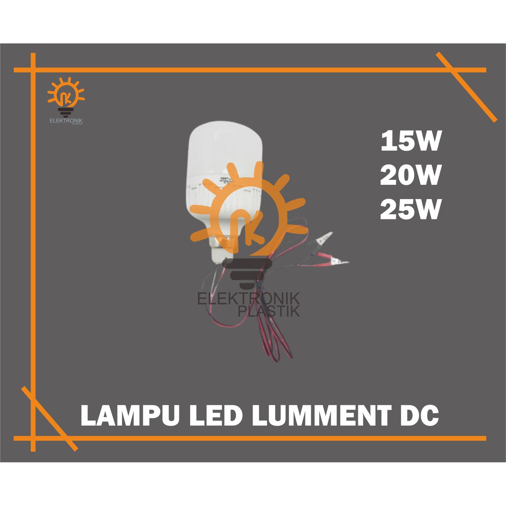 Jual Lampu LED LUMMENT DC BULB Aki Solar Cell Panel Surya DC 12V Kabel