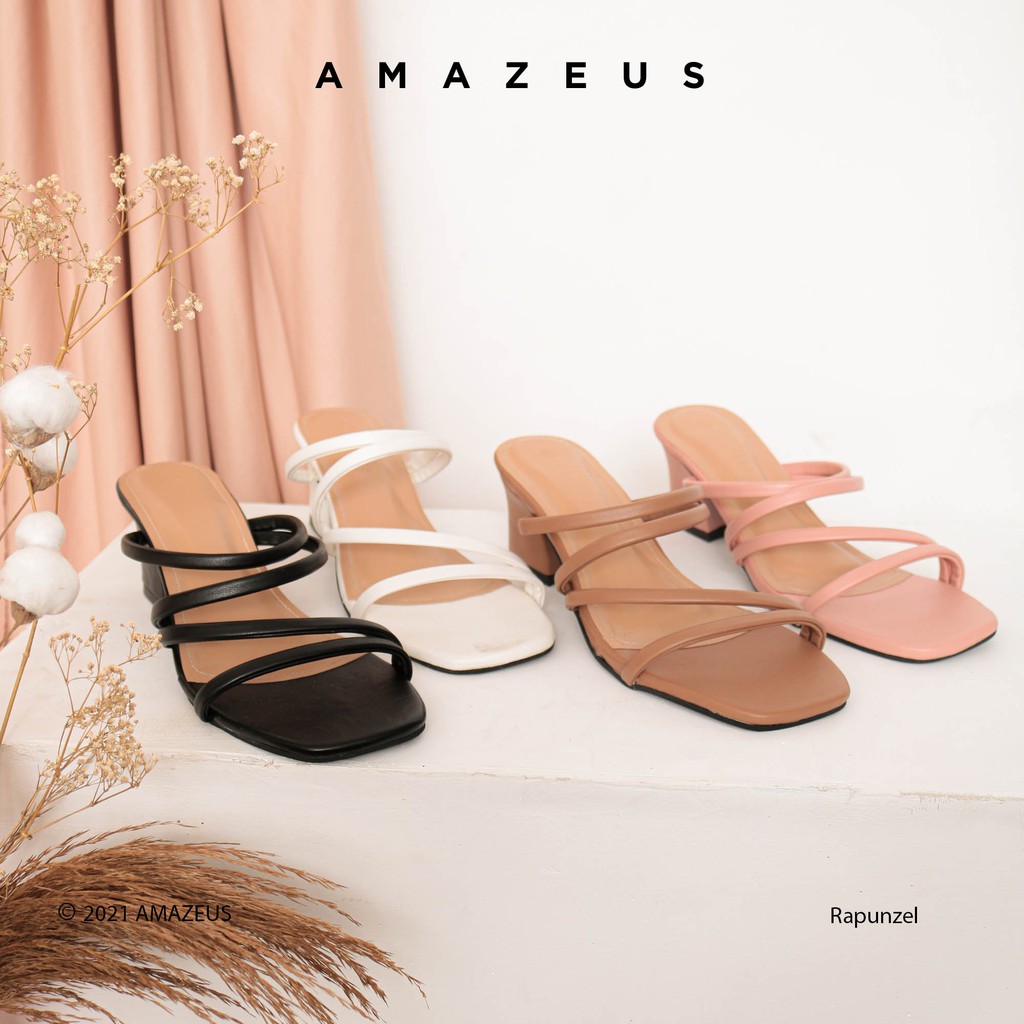 Jual Amazeus Rapunzel Block Heels Hak Tahu Chunky Wanita Shopee Indonesia